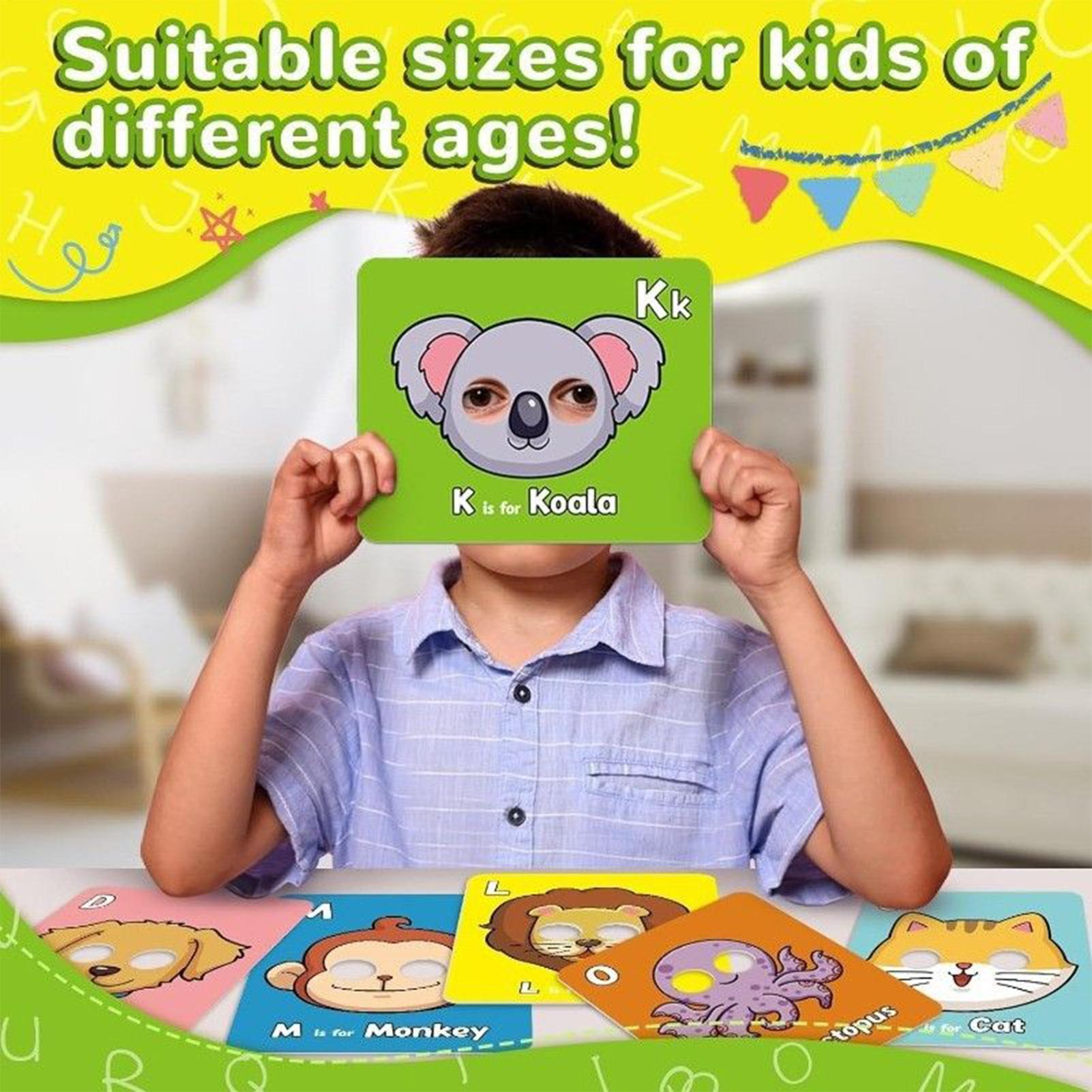 Educational Flash Card - 26 peças cartões flash do alfabeto