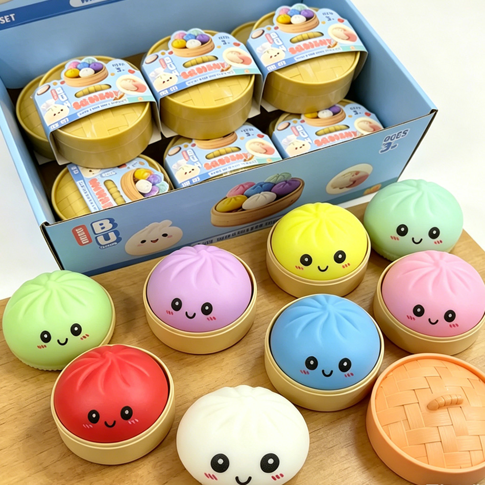 Kids Toys Dumplings - Brinquedo Anti-stress de Pressão em Formato
