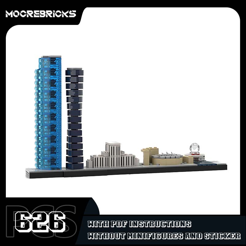 Kids Toys Vancouver - Modelo MOC do Horizonte de Vancouver,