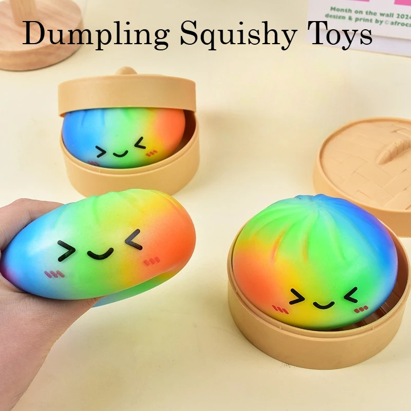 Kids Toys Dumplings - Brinquedo Squishy em Forma de Bolinho