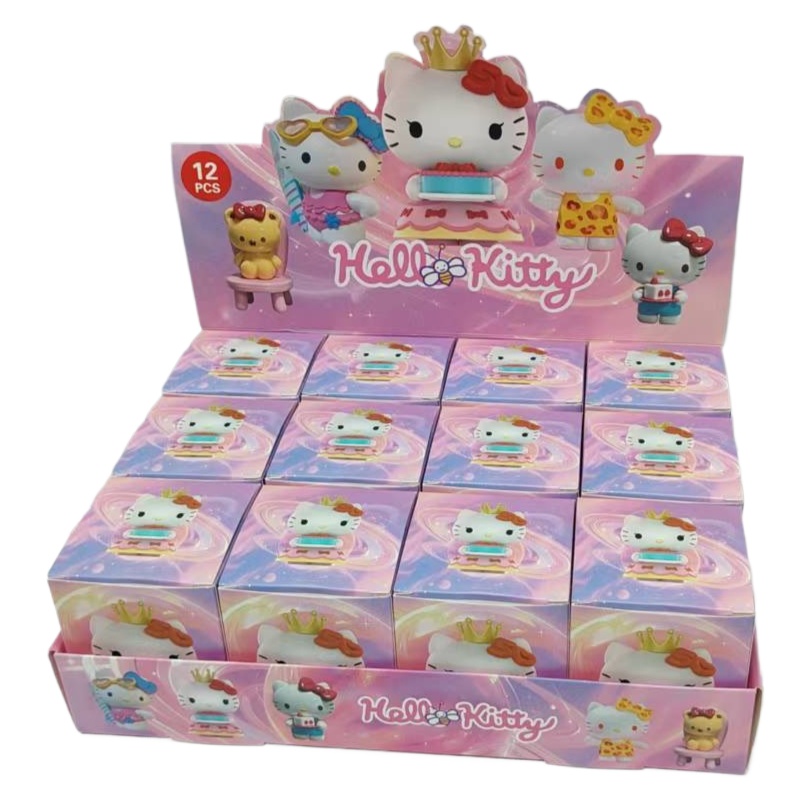 Kids Toys Under $5 - Caixa Surpresa Flocked Hello Kitty com