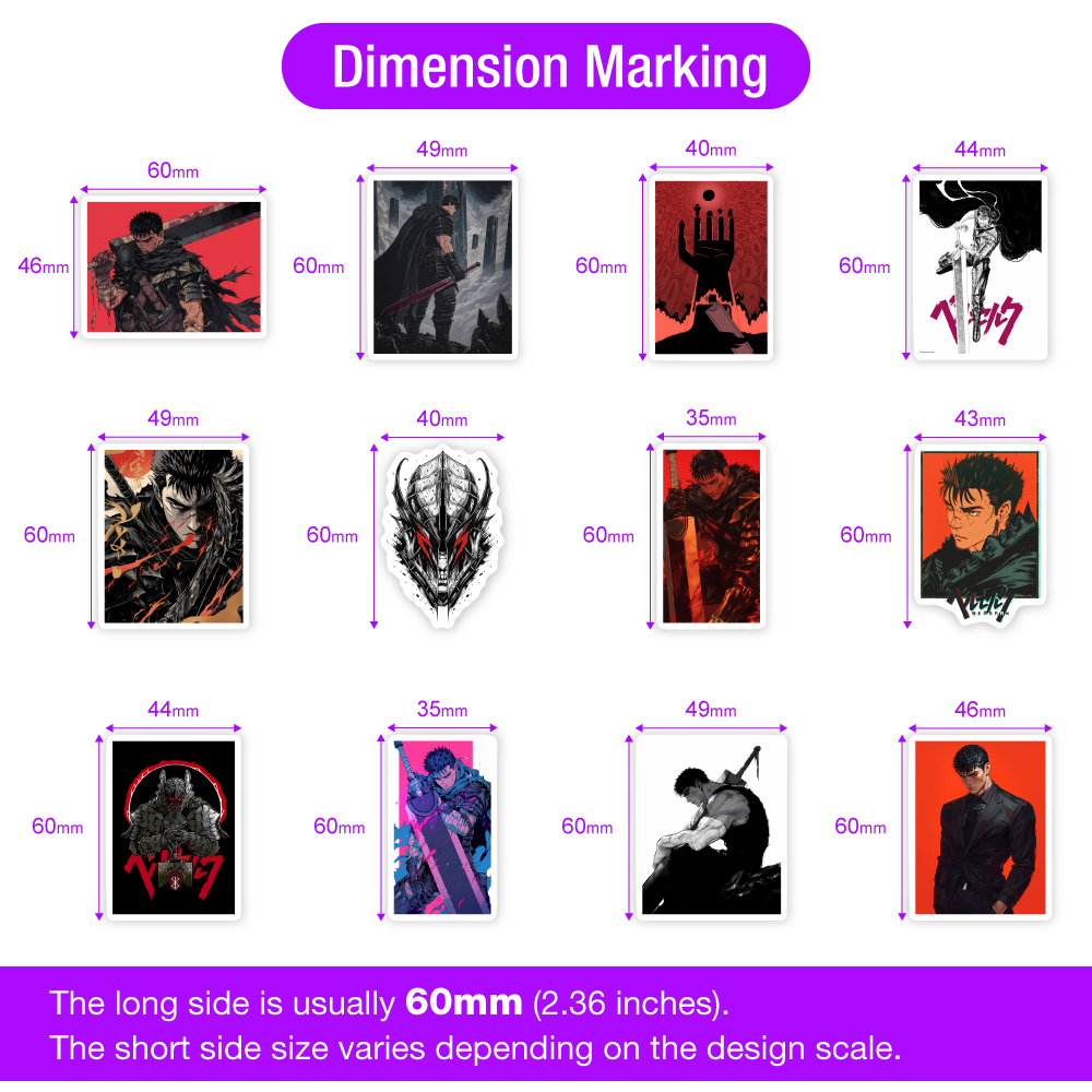 Manga berserk adesivos diy cri - Kids Toys Laptop avaliação e preço