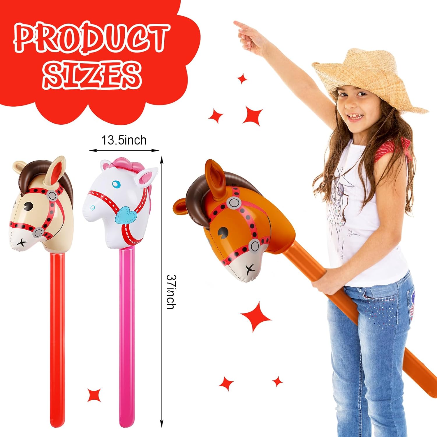 Cabeça de Cavalo Inflável de B - Kids Toys Horse avaliação e preço